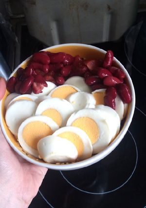 Tojásos babos kuszkusz recept fotója