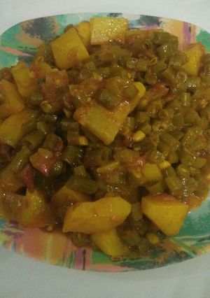 A picture of Beans aloo ki sabji.