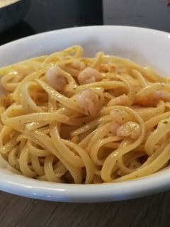 Una foto de Pasta al ajillo