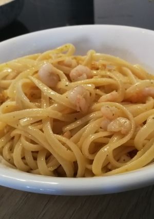 Una foto de Pasta al ajillo