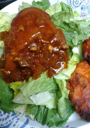 A picture of Slow Simmered chicken.