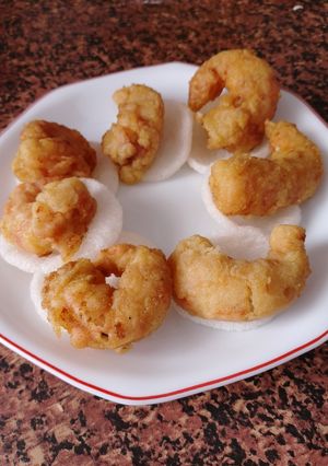 Una foto de Gambas rebozadas a la cerveza