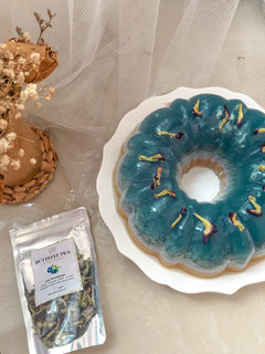 Foto resep Pudding Lumut Bunga Telang Lapis Jeruk