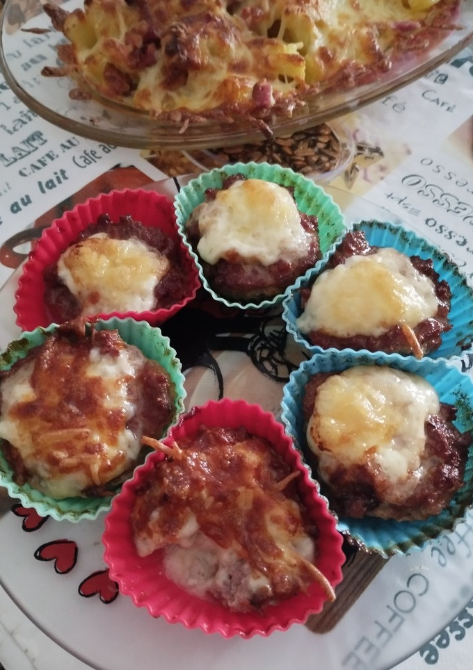 Una foto de Bolitas de carne y queso en airfryer
