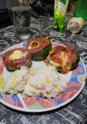 Una foto de Zapallitos verdes a la pizza