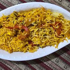 A picture of Street style vegetable pulao.