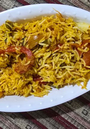 A picture of Street style vegetable pulao.