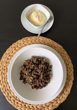 Una foto de Arroz negro 🦑 y alioli 🧄!