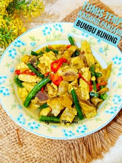 Foto resep Tumis Tempe,Kacang Panjang Bumbu Kuning
