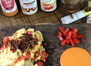 Gambar Farmer Scramble Egg - Cendawan Butang & Capsicum Merah