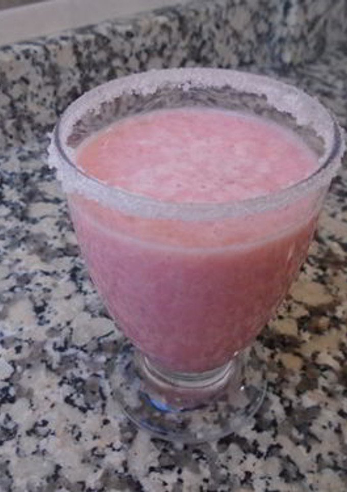 Una foto de Batido de sandía y plátano