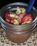 Pudding de chía con cacao y frutillas libre de azúcar y lácteos