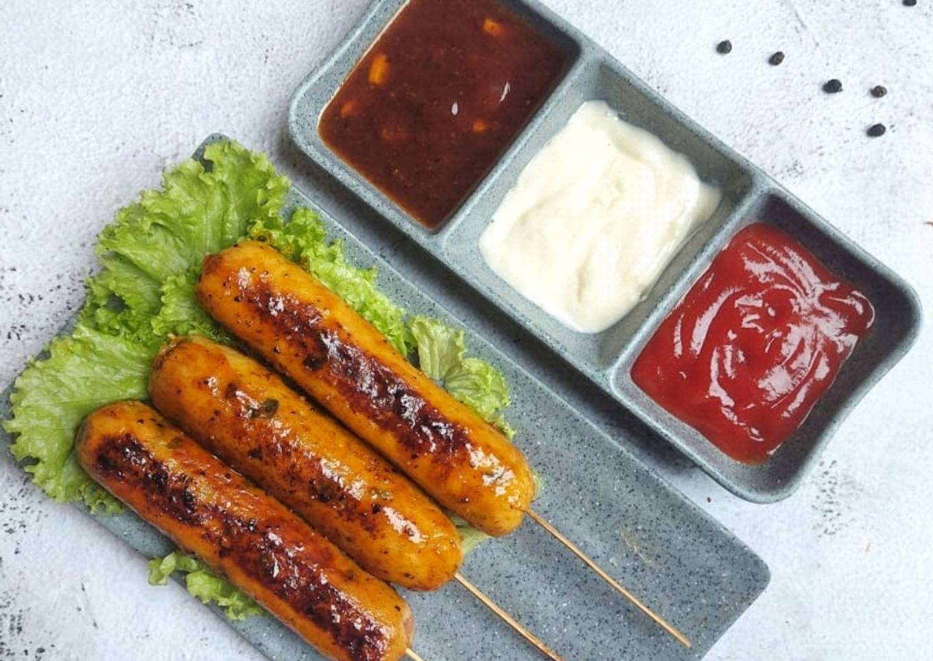Sosis Kentang Bakar Saus Lada Hitam