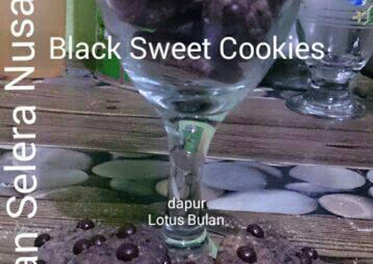 Resep Black Sweet Cookies, Bisa Manjain Lidah