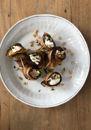 Une photo de Aubergines roulées à la ricotta