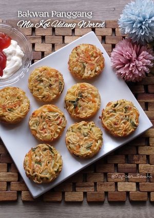 Foto resep Bakwan Panggang Mie Kol Udang Wortel (tanpa telur)