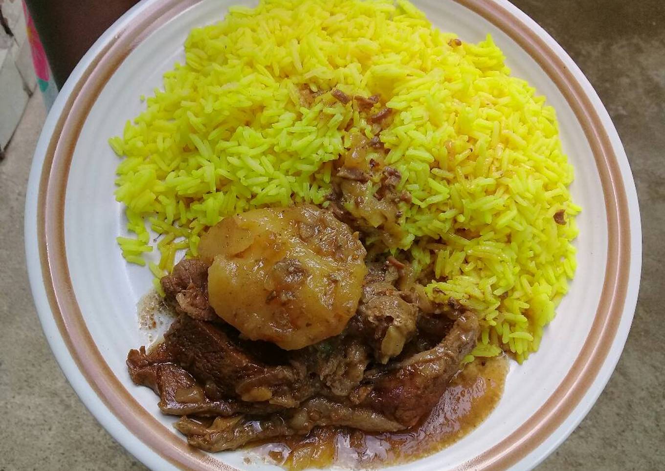 Onion beef stew