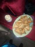 Samosa + dalgona coffee
