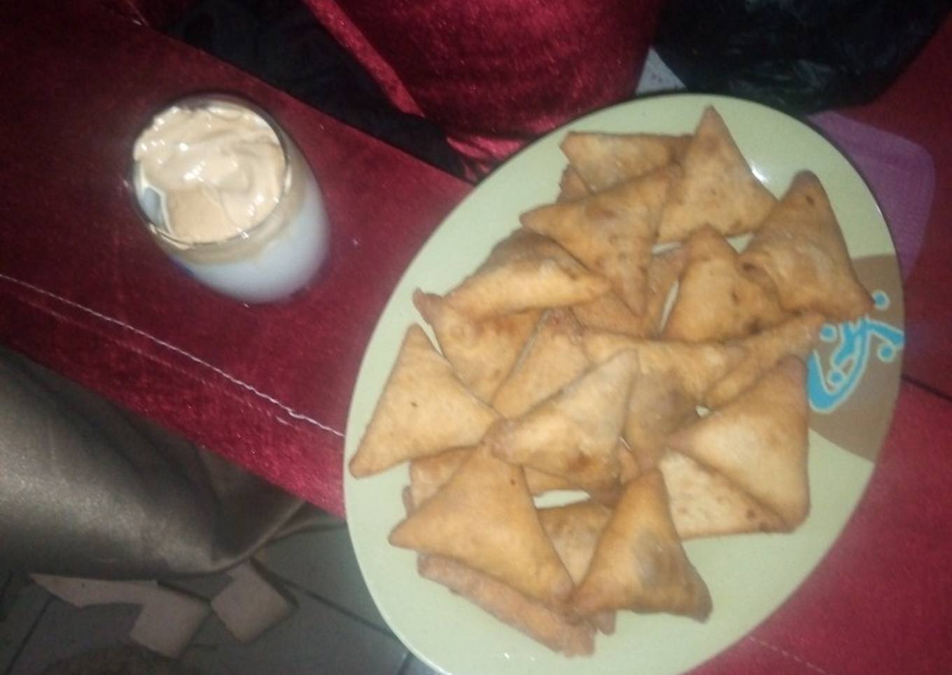 Samosa + dalgona coffee