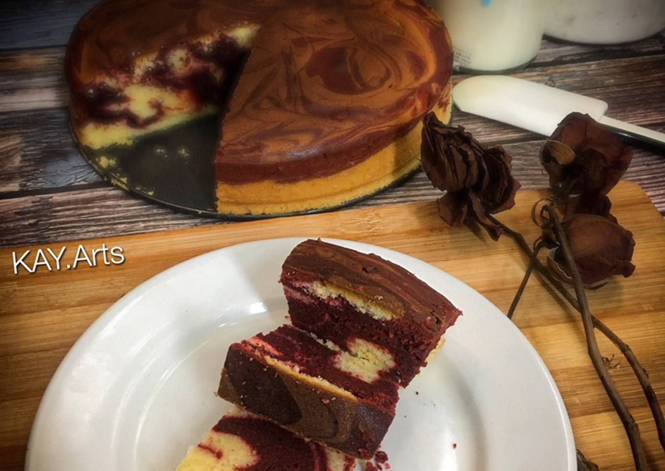 Resepi Kek Marble Red Velvet Yang Sempurna Dan Mudah Resepi Kak Ross