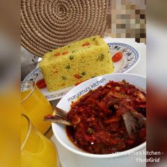 A picture of Yellow veg rice.