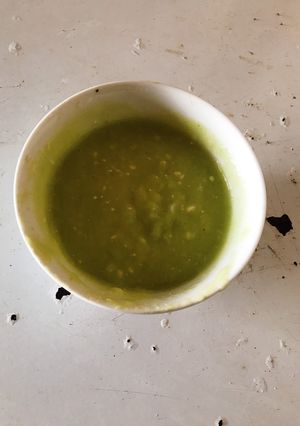 Hình của món Ăn dặm bé 7m: cháo phô mai củ cải đỗ đũa.