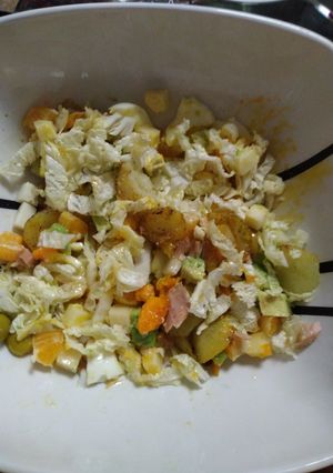 Una foto de Ensalada de patatas fritas