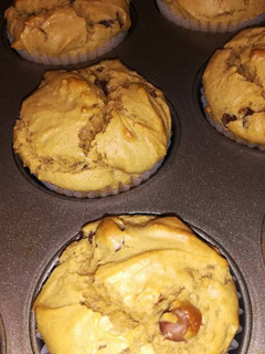 A picture of Peanut Butter Chocolate Chip Muffins.