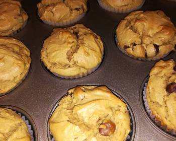 Unique Cuisine Peanut Butter Chocolate Chip Muffins Delicious and Healthy