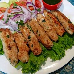 A picture of Chicken seekh kabab.