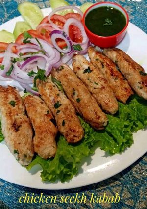 A picture of Chicken seekh kabab.