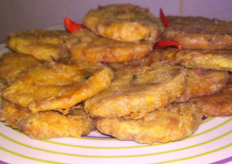 Perkedel Kentang Daging dengan tips