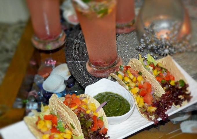 Corn Salsa in Papad Tacos Recipe