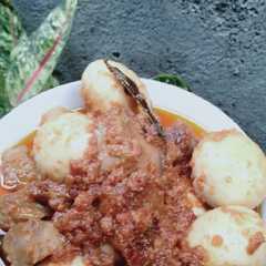 A picture of Rendang telur sederhana.