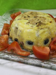 Una foto de Tarta de congrio con gambas