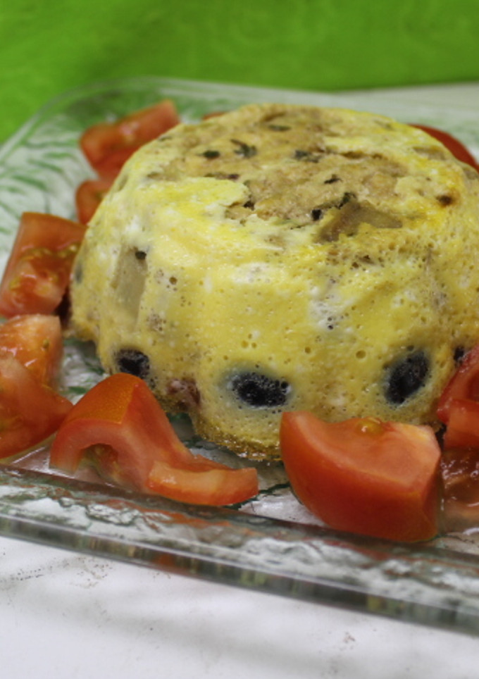 Una foto de Tarta de congrio con gambas