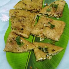A picture of Stuff moong dal wrap.