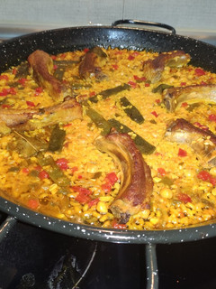 Una foto de Arroz de costillas al horno