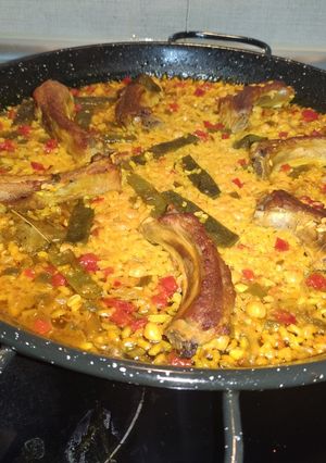 Una foto de Arroz de costillas al horno