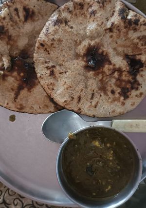 A picture of Palak paneer.
