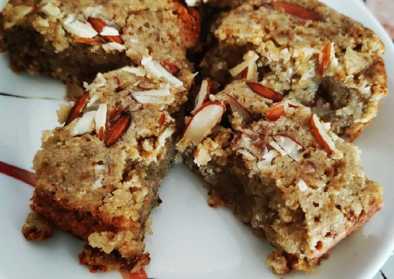 No flour Oats and Banana Cake