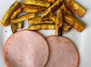 Foto principal de Bastones de calabacín especiados en airfryer
