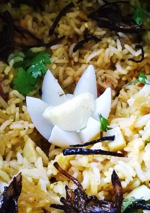 A picture of Friday Special Egg Biriyani.