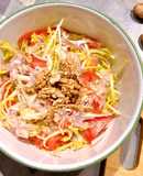 🌱 Salad Lá Non Bồ Công Anh Sốt Dầu Tỏi & Hạt Óc Chó (Vegan)