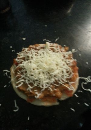 A picture of Stuff mexican pizza.