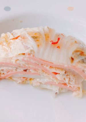 รูปของ ผักกาดพันชั้นในหม้อหุงข้าว Millefeuille Napa cabbage