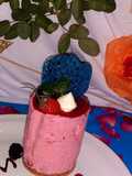 Mousse de jamaica con mezcal