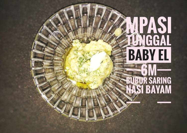 Bagaimana Membuat #MPASI 6 m tunggal bubur saring nasi bayam double lemak tambahakn (evoo+ub) yang Lezat Sekali