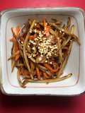 Kimpira Gobo (Japanese stir fry vegetable dish with braised carrot & burdock root) きんぴらごぼう