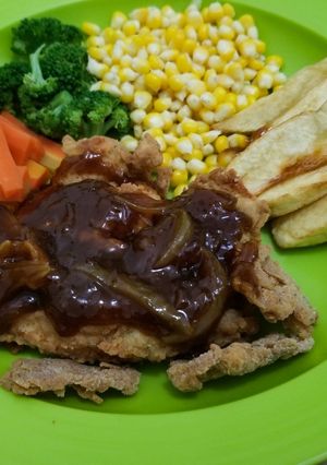 Foto resep Crispy Chicken Steak Blackpaper Sauce